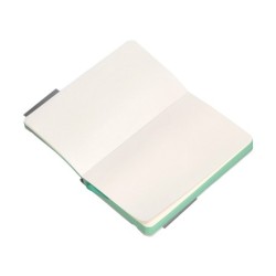 Cuaderno con gomilla antartik notes tapa blanda a6 hojas lisas gris y turquesa 100 hojas 80 gr fsc