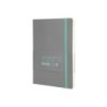 Cuaderno con gomilla antartik notes tapa blanda a5 hojas cuadricula gris y turquesa 80 hojas 80 gr fsc