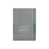 Cuaderno con gomilla antartik notes tapa blanda a5 hojas rayas gris y turquesa 80 hojas 80 gr fsc