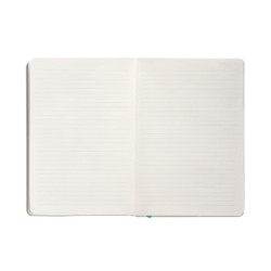 Cuaderno con gomilla antartik notes tapa blanda a5 hojas rayas gris y turquesa 80 hojas 80 gr fsc