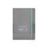 Cuaderno con gomilla antartik notes tapa blanda a5 hojas puntos gris y turquesa 80 hojas 80 gr fsc