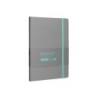 Cuaderno con gomilla antartik notes tapa blanda a5 hojas puntos gris y turquesa 80 hojas 80 gr fsc