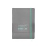 Cuaderno con gomilla antartik notes tapa blanda a5 hojas lisas gris y turquesa 80 hojas 80 gr fsc