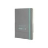 Cuaderno con gomilla antartik notes tapa blanda a5 hojas lisas gris y turquesa 80 hojas 80 gr fsc