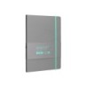 Cuaderno con gomilla antartik notes tapa blanda a5 hojas lisas gris y turquesa 80 hojas 80 gr fsc