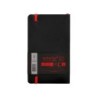 Cuaderno con gomilla antartik notes tapa blanda a6 cuadricula negro y rojo 100 hojas 80 gr fsc