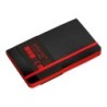 Cuaderno con gomilla antartik notes tapa blanda a6 cuadricula negro y rojo 100 hojas 80 gr fsc