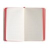Cuaderno con gomilla antartik notes tapa blanda a6 cuadricula negro y rojo 100 hojas 80 gr fsc