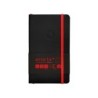 Cuaderno con gomilla antartik notes tapa blanda a6 rayas negro y rojo 100 hojas 80 gr fsc