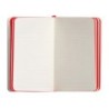 Cuaderno con gomilla antartik notes tapa blanda a6 rayas negro y rojo 100 hojas 80 gr fsc