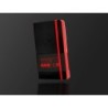Cuaderno con gomilla antartik notes tapa blanda a6 rayas negro y rojo 100 hojas 80 gr fsc