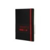 Cuaderno con gomilla antartik notes tapa blanda a5 hojas cuadricula negro y rojo 80 hojas 80 gr fsc
