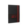 Cuaderno con gomilla antartik notes tapa blanda a5 hojas cuadricula negro y rojo 80 hojas 80 gr fsc