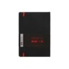 Cuaderno con gomilla antartik notes tapa blanda a5 hojas rayas negro y rojo 80 hojas 80 gr fsc