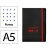 Cuaderno con gomilla antartik notes tapa blanda a5 hojas puntos negro y rojo 80 hojas 80 gr fsc