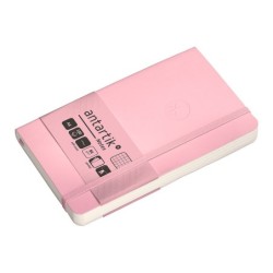 Cuaderno con gomilla antartik notes tapa blanda a6 cuadricula rosa pastel 100 hojas 80 gr fsc