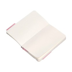 Cuaderno con gomilla antartik notes tapa blanda a6 hojas lisas rosa pastel 100 hojas 80 gr fsc