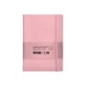 Cuaderno con gomilla antartik notes tapa blanda a5 hojas cuadricula rosa pastel 80 hojas 80 gr fsc