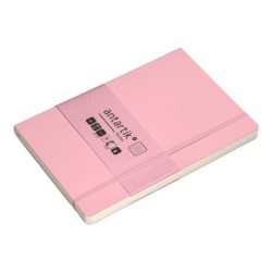 Cuaderno con gomilla antartik notes tapa blanda a5 hojas cuadricula rosa pastel 80 hojas 80 gr fsc