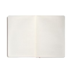 Cuaderno con gomilla antartik notes tapa blanda a5 hojas cuadricula rosa pastel 80 hojas 80 gr fsc
