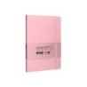 Cuaderno con gomilla antartik notes tapa blanda a5 hojas cuadricula rosa pastel 80 hojas 80 gr fsc