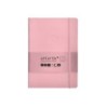 Cuaderno con gomilla antartik notes tapa blanda a5 hojas rayas rosa pastel 80 hojas 80 gr fsc