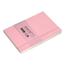 Cuaderno con gomilla antartik notes tapa blanda a5 hojas rayas rosa pastel 80 hojas 80 gr fsc