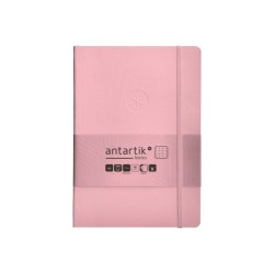 Cuaderno con gomilla antartik notes tapa blanda a5 hojas puntos rosa pastel 80 hojas 80 gr fsc