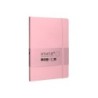 Cuaderno con gomilla antartik notes tapa blanda a5 hojas lisas rosa pastel 80 hojas 80 gr fsc