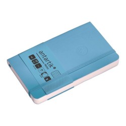 Cuaderno con gomilla antartik notes tapa blanda a6 cuadricula azul claro 100 hojas 80 gr fsc