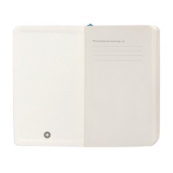 Cuaderno con gomilla antartik notes tapa blanda a6 cuadricula azul claro 100 hojas 80 gr fsc