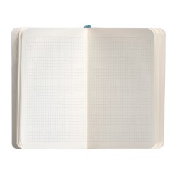Cuaderno con gomilla antartik notes tapa blanda a6 cuadricula azul claro 100 hojas 80 gr fsc