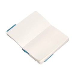 Cuaderno con gomilla antartik notes tapa blanda a6 hojas lisas azul claro 100 hojas 80 gr fsc