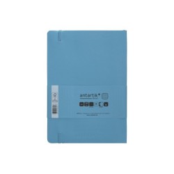 Cuaderno con gomilla antartik notes tapa blanda a5 hojas cuadricula azul claro 80 hojas 80 gr fsc