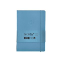 Cuaderno con gomilla antartik notes tapa blanda a5 hojas rayas azul claro 80 hojas 80 gr fsc
