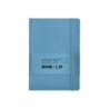 Cuaderno con gomilla antartik notes tapa blanda a5 hojas puntos azul claro 80 hojas 80 gr fsc