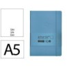Cuaderno con gomilla antartik notes tapa blanda a5 hojas lisas azul claro 80 hojas 80 gr fsc