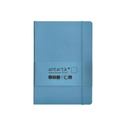 Cuaderno con gomilla antartik notes tapa blanda a5 hojas lisas azul claro 80 hojas 80 gr fsc