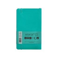 Cuaderno con gomilla antartik notes tapa blanda a6 cuadricula turquesa 100 hojas 80 gr fsc