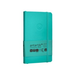 Cuaderno con gomilla antartik notes tapa blanda a6 cuadricula turquesa 100 hojas 80 gr fsc