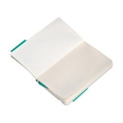 Cuaderno con gomilla antartik notes tapa blanda a6 cuadricula turquesa 100 hojas 80 gr fsc