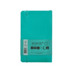 Cuaderno con gomilla antartik notes tapa blanda a6 rayas turquesa 100 hojas 80 gr fsc