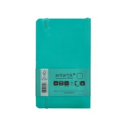 Cuaderno con gomilla antartik notes tapa blanda a6 hojas lisas turquesa 100 hojas 80 gr fsc