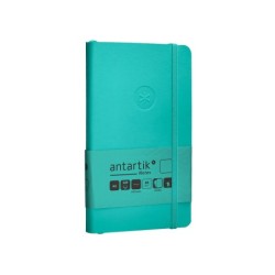 Cuaderno con gomilla antartik notes tapa blanda a6 hojas lisas turquesa 100 hojas 80 gr fsc