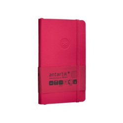 Cuaderno con gomilla antartik notes tapa blanda a6 cuadricula burdeos 100 hojas 80 gr fsc