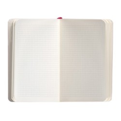 Cuaderno con gomilla antartik notes tapa blanda a6 cuadricula burdeos 100 hojas 80 gr fsc