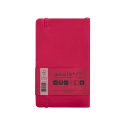 Cuaderno con gomilla antartik notes tapa blanda a6 rayas burdeos 100 hojas 80 gr fsc