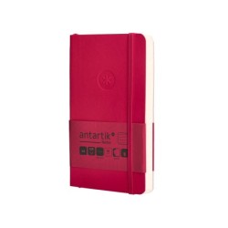 Cuaderno con gomilla antartik notes tapa blanda a6 rayas burdeos 100 hojas 80 gr fsc