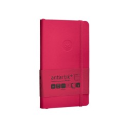 Cuaderno con gomilla antartik notes tapa blanda a6 rayas burdeos 100 hojas 80 gr fsc