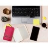 Cuaderno con gomilla antartik notes tapa blanda a6 rayas burdeos 100 hojas 80 gr fsc